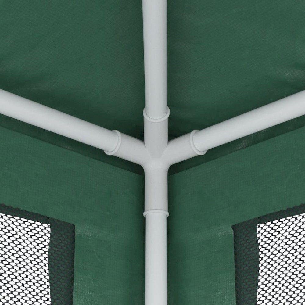 Party Tent with 4 Mesh Sidewalls Green 9.8'x9.8' HDPE. Picture 6