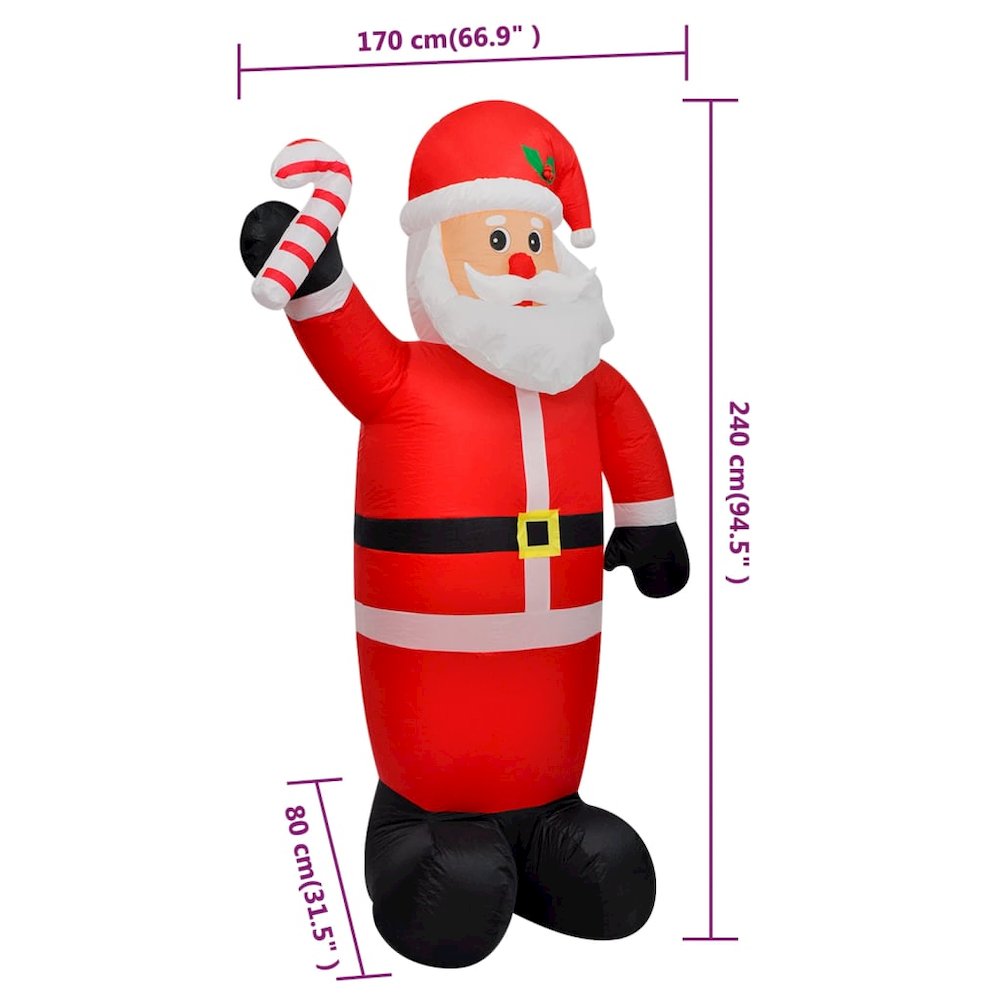 Inflatable Santa Claus Multicolor Polyester 8 ft. Picture 4