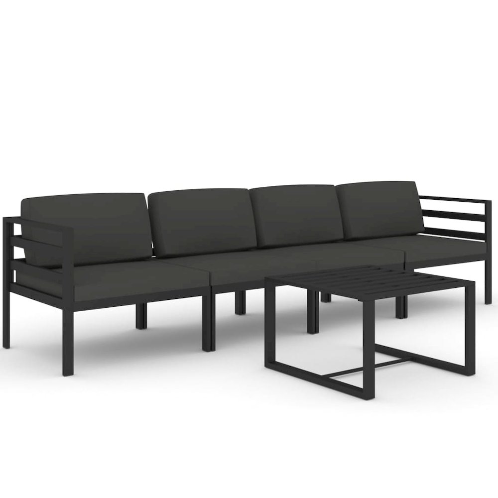 Garden Lounge Set Anthracite Aluminum Large Modular. Picture 2