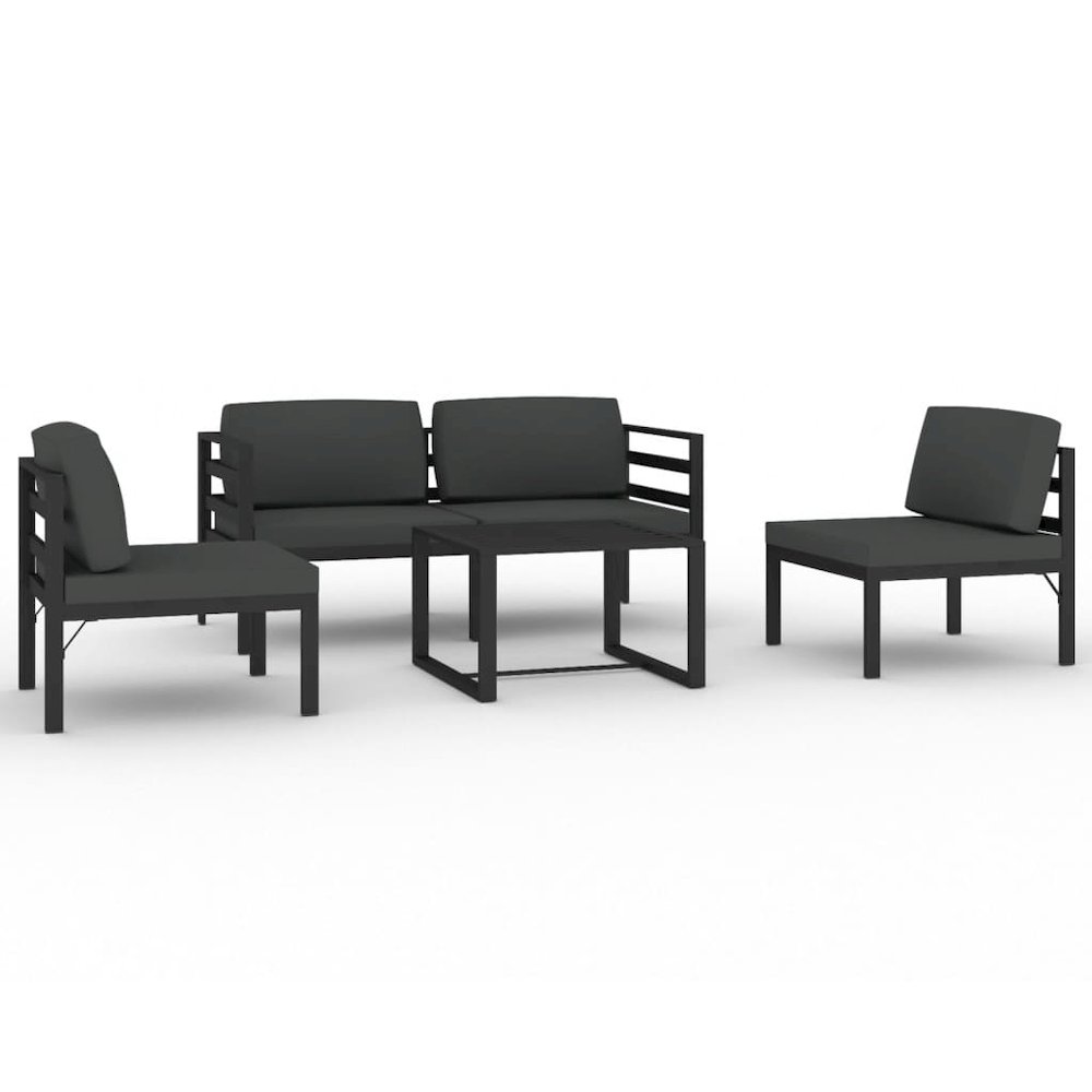 Garden Lounge Set Anthracite. Picture 2
