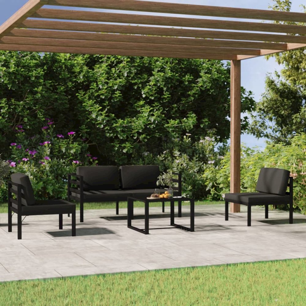 Garden Lounge Set Anthracite. Picture 1