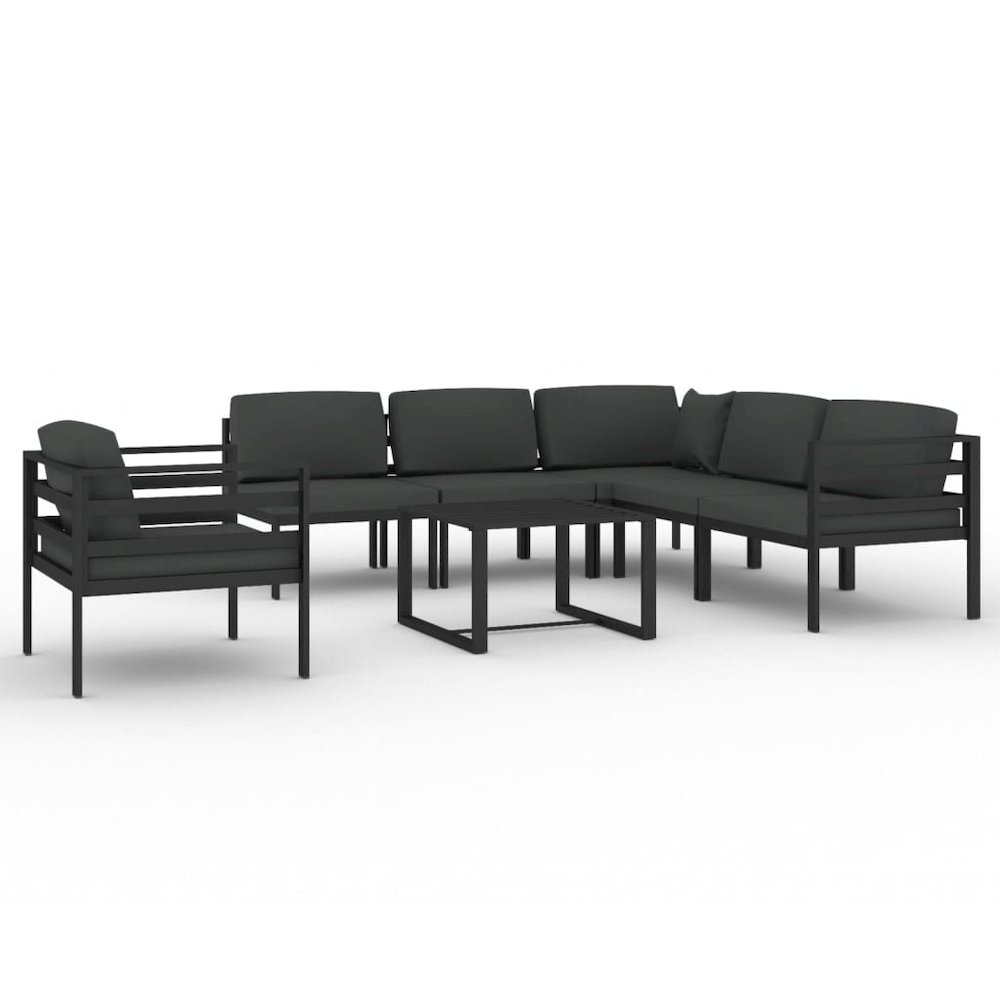 Patio Lounge Set Modular Garden Lounge Set Rectangular Modern. Picture 2