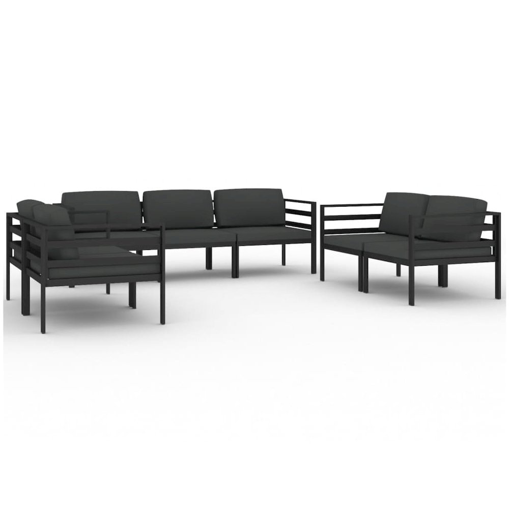 Garden Lounge Set Anthracite. Picture 2