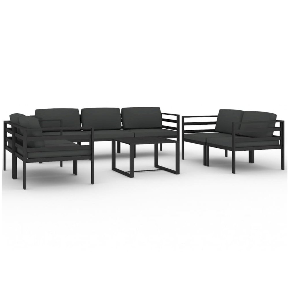 Garden Lounge Set Anthracite. Picture 2