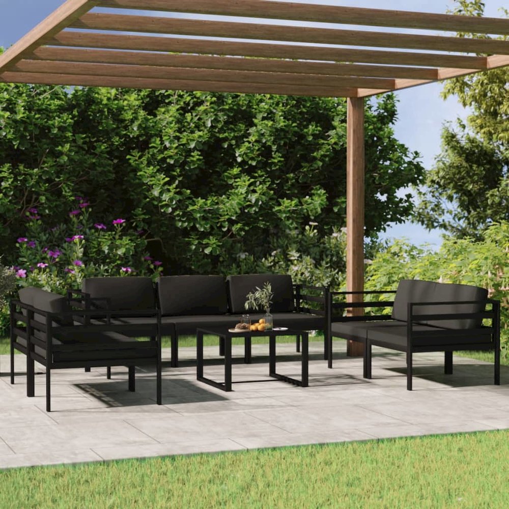 Garden Lounge Set Anthracite. Picture 1