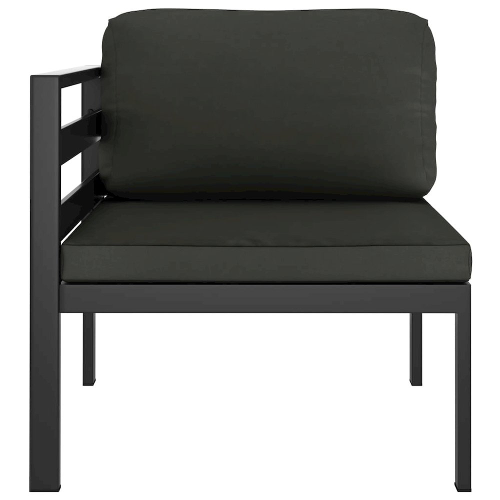 Garden Lounge Set Anthracite Aluminum, Polyester Large. Picture 5