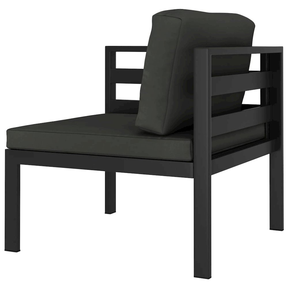 Garden Lounge Set Anthracite Aluminum, Polyester Large. Picture 6