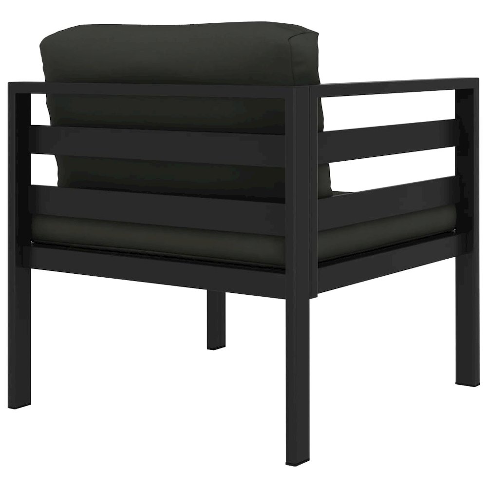 Garden Lounge Set Anthracite Aluminum, Polyester Large. Picture 7