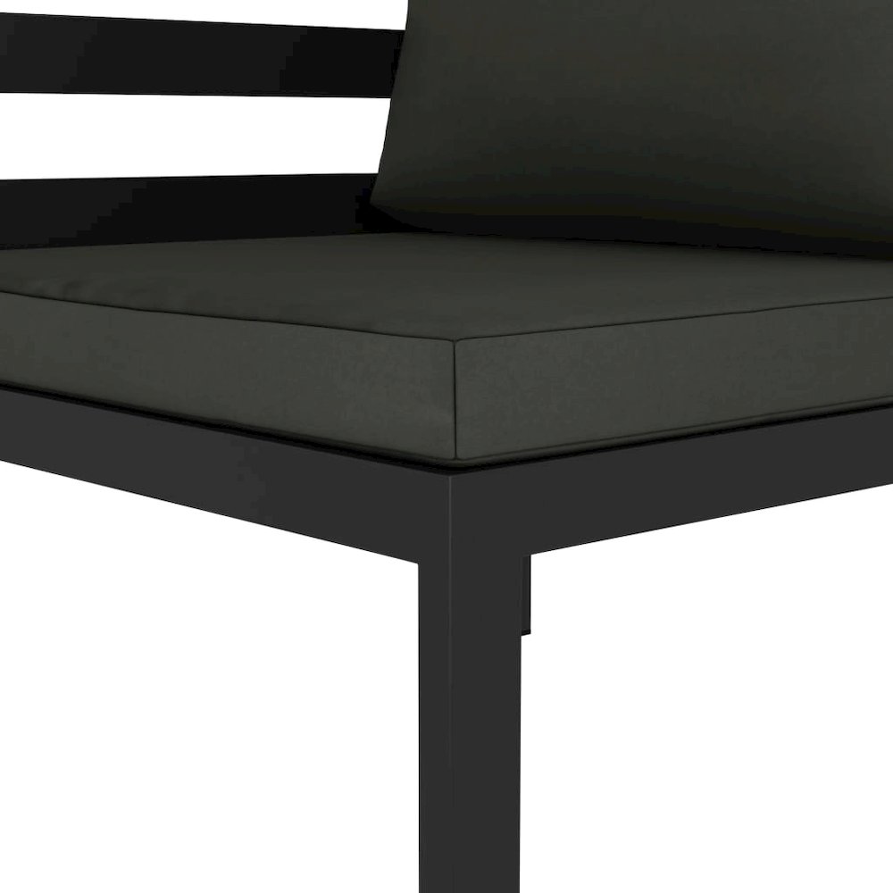 Garden Lounge Set Anthracite Aluminum, Polyester Large. Picture 8