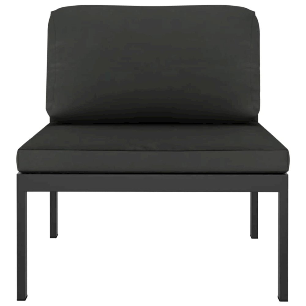 Garden Lounge Set Anthracite Aluminum, Polyester 7 Piece Modular. Picture 6