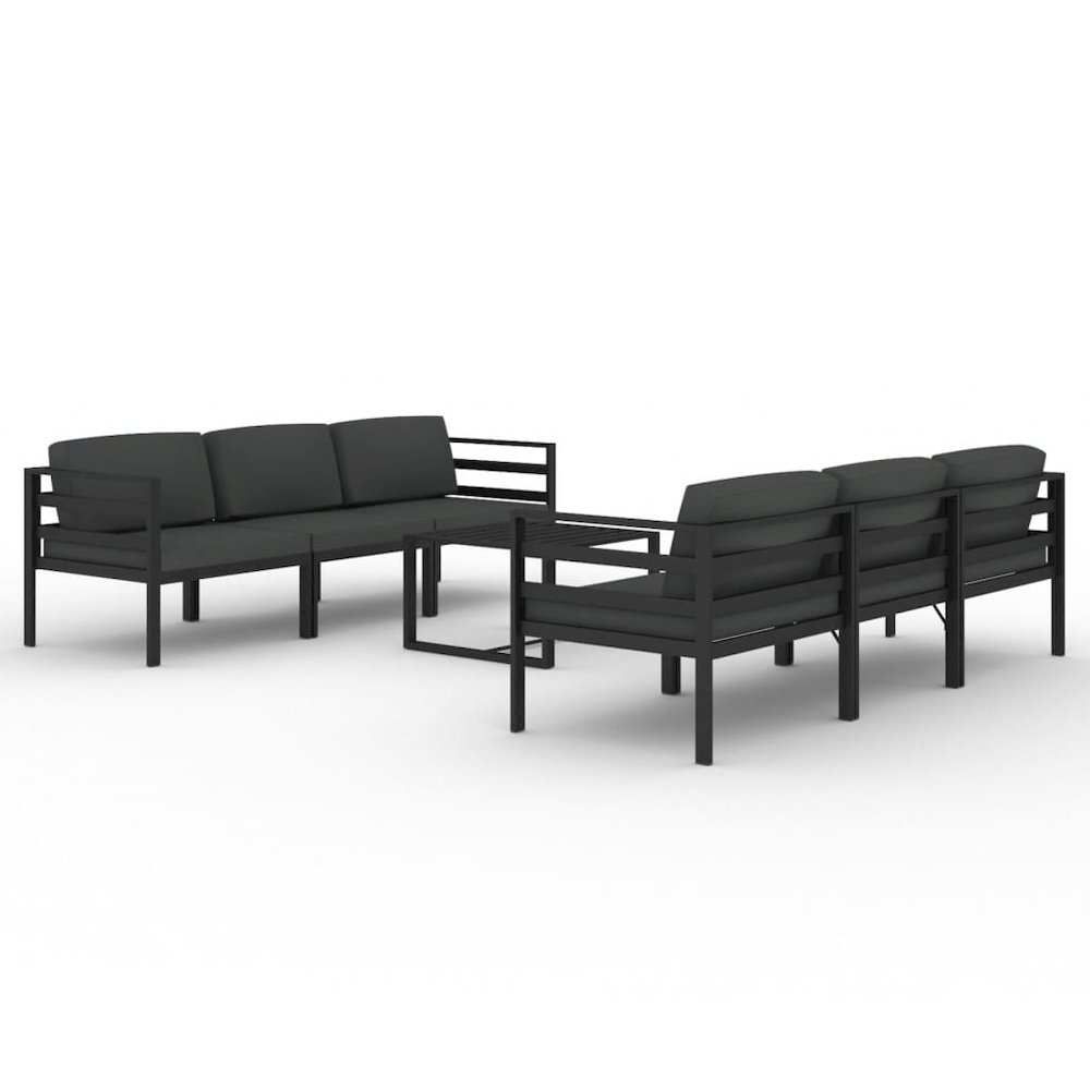 Garden Lounge Set Anthracite. Picture 2