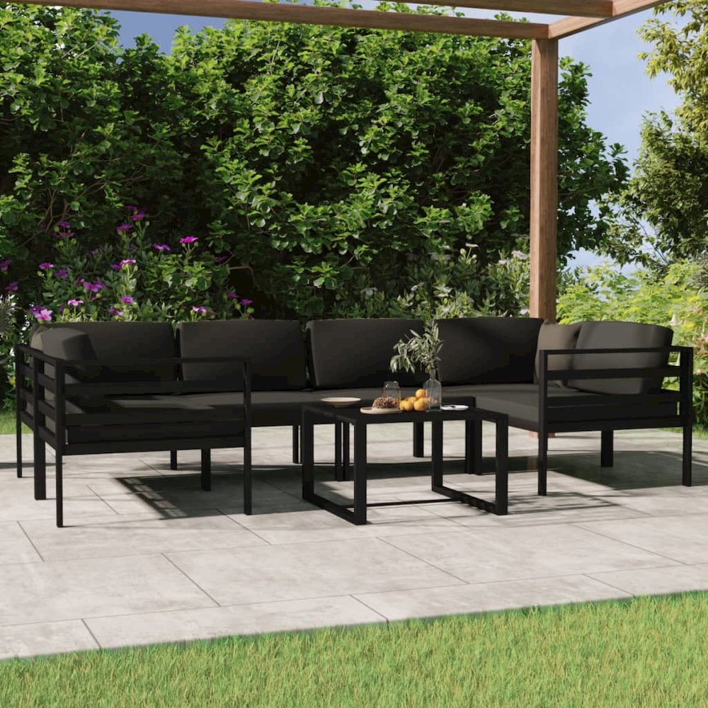 Garden Lounge Set Anthracite. Picture 1