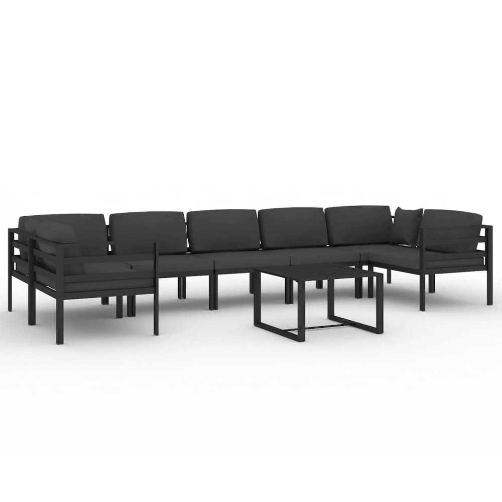 Garden Lounge Set Anthracite. Picture 2