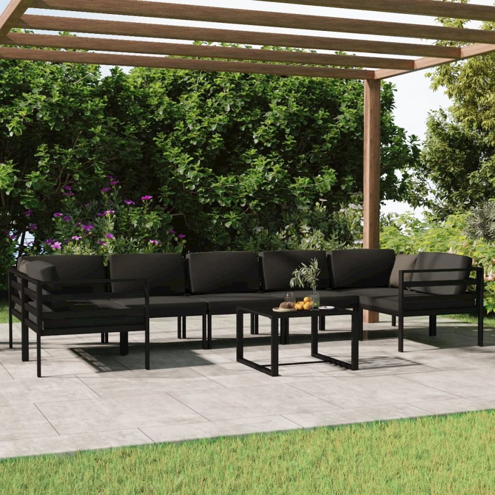 Garden Lounge Set Anthracite. Picture 1