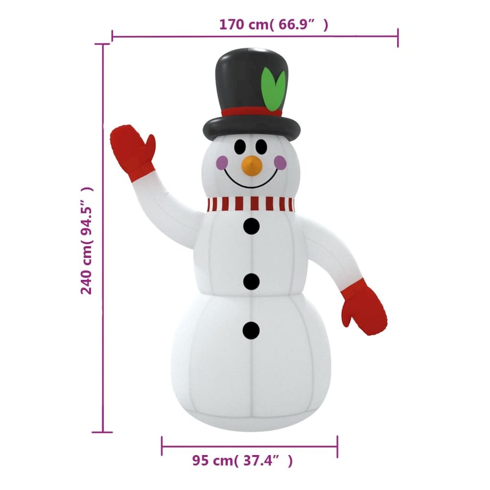 Inflatable Snowman Multicolor Oxford fabric with PU coating. Picture 12