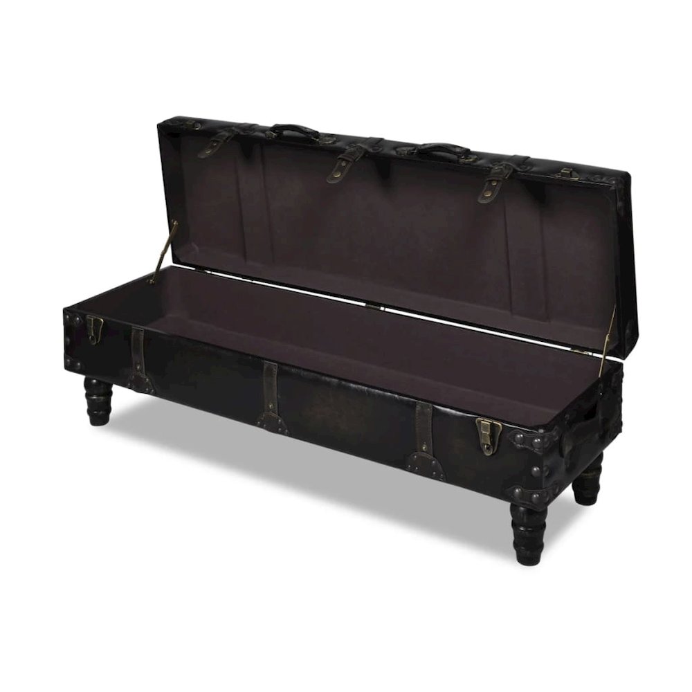 Storage Bench Dark Brown. Picture 2