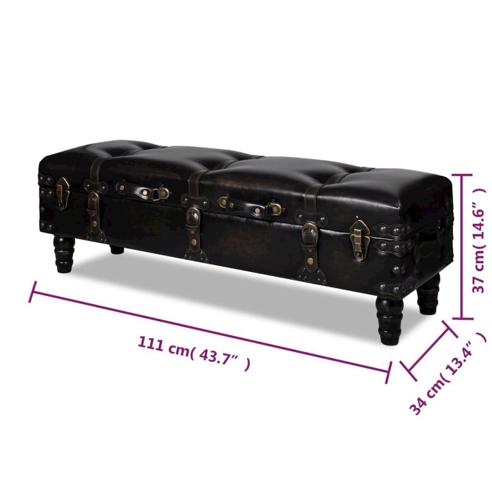 Storage Bench Dark Brown. Picture 7