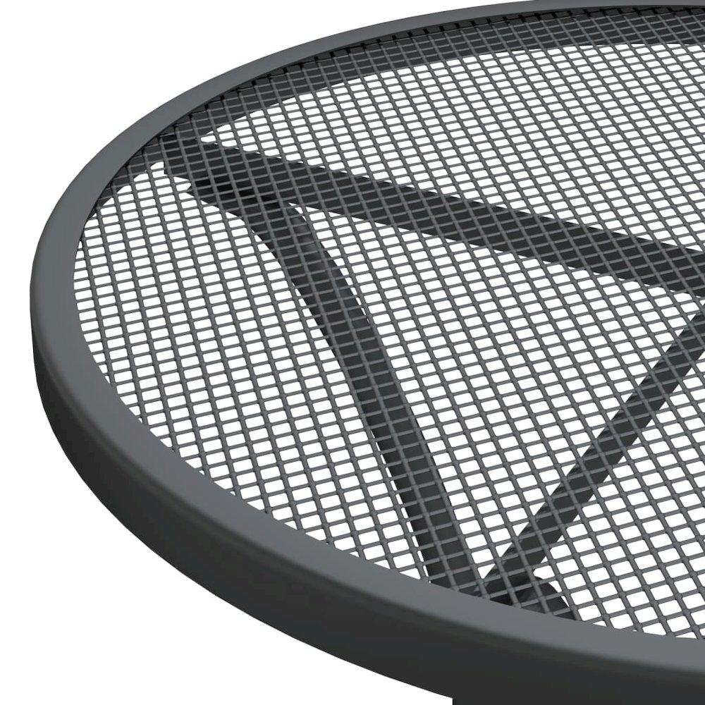 Garden Dining Set Anthracite Expanded metal mesh with e-coating. Picture 6