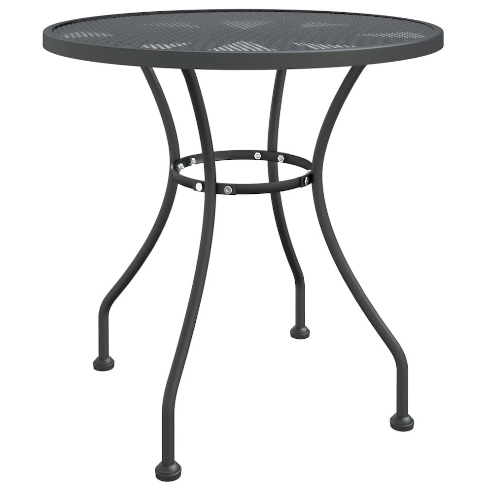 Garden Dining Set Anthracite Expanded metal mesh Medium Foldable. Picture 4
