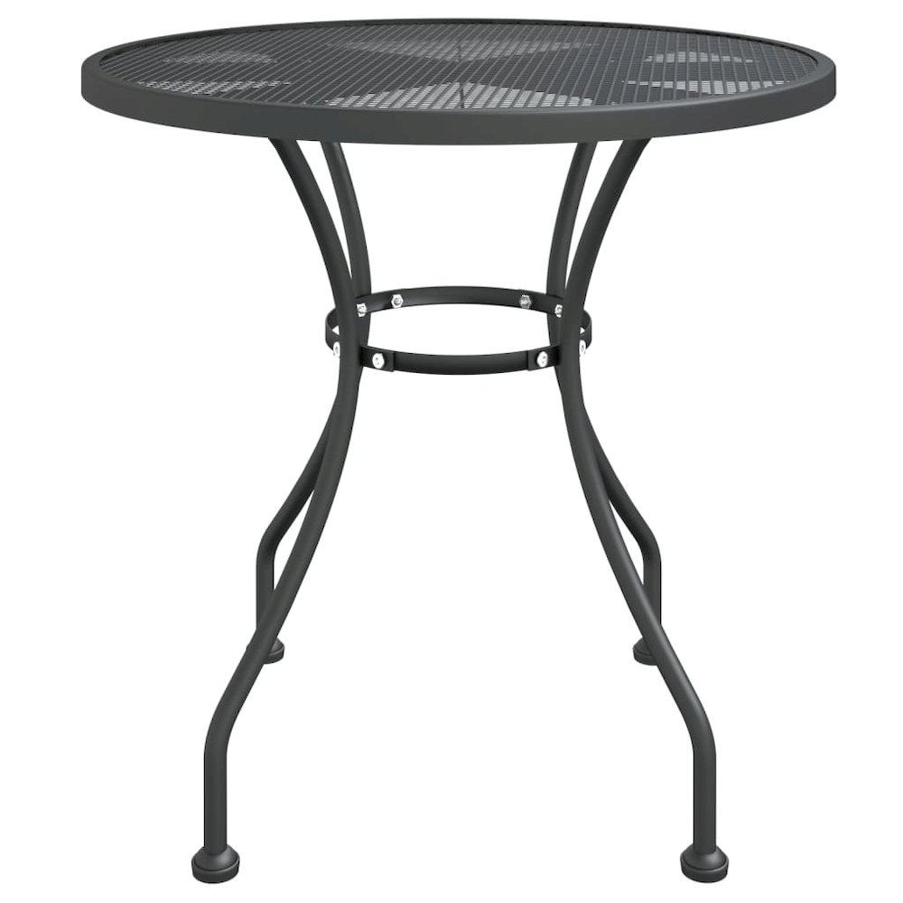 Garden Dining Set Anthracite Expanded metal mesh Medium Foldable. Picture 5