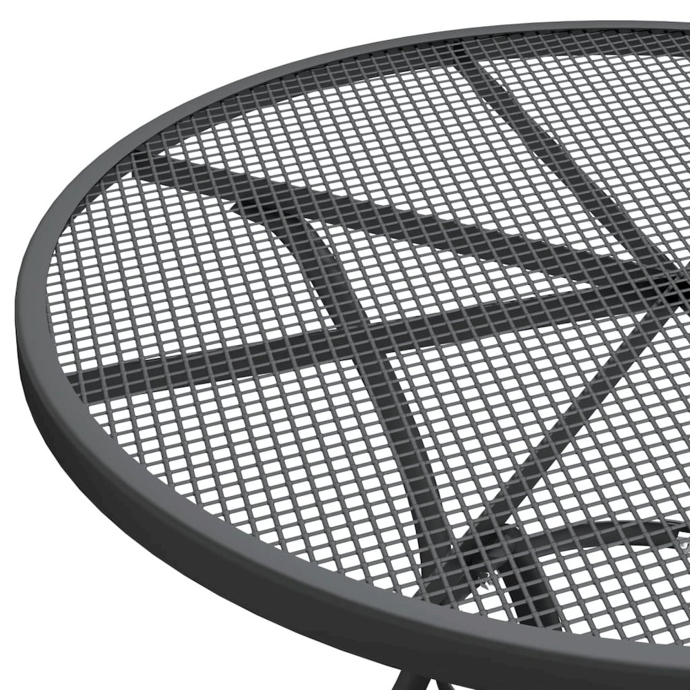 Garden Dining Set Anthracite Expanded metal mesh Medium Foldable. Picture 6