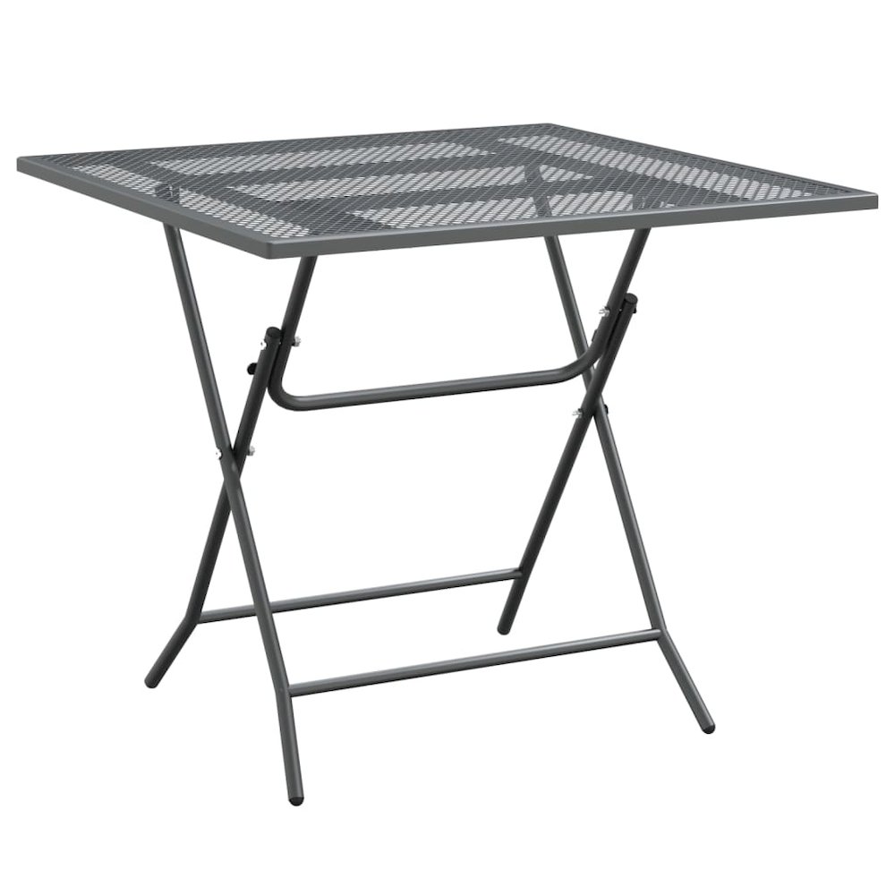 5 Piece Patio Dining Set Expanded Metal Mesh Anthracite. Picture 4