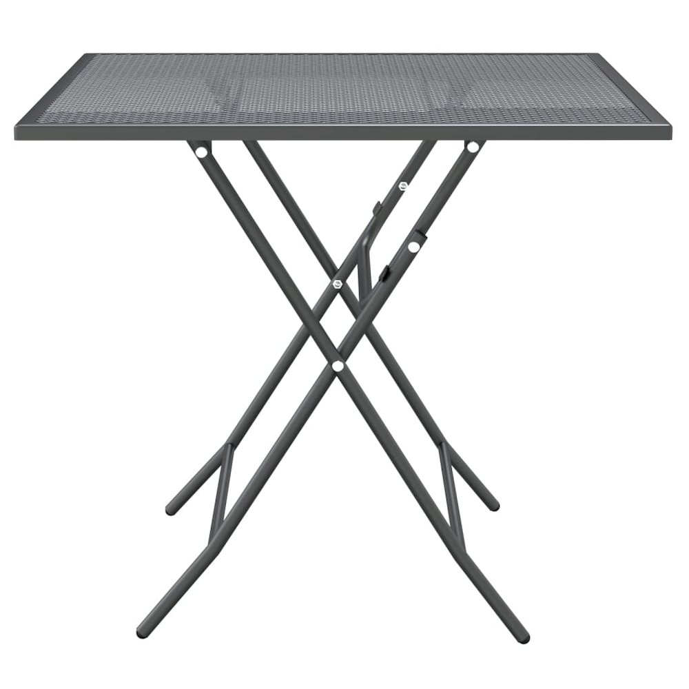 5 Piece Patio Dining Set Expanded Metal Mesh Anthracite. Picture 5