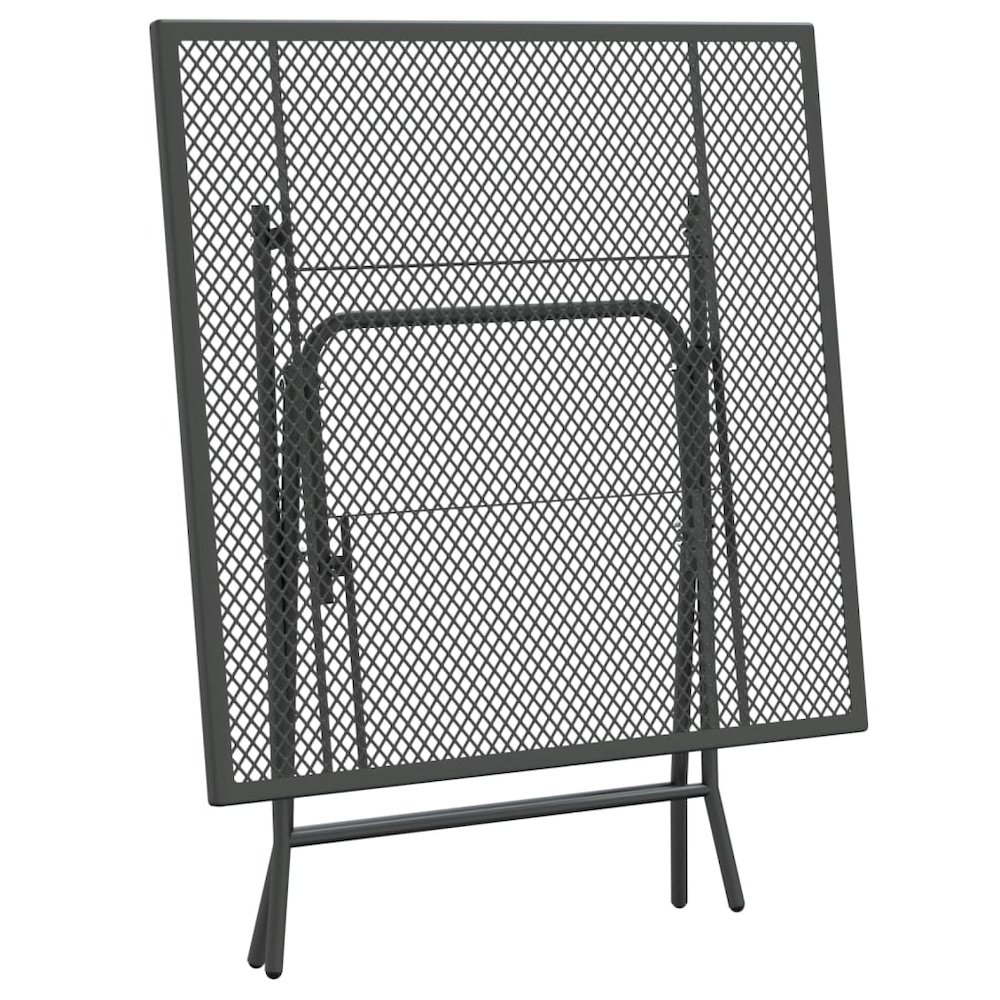 5 Piece Patio Dining Set Expanded Metal Mesh Anthracite. Picture 6
