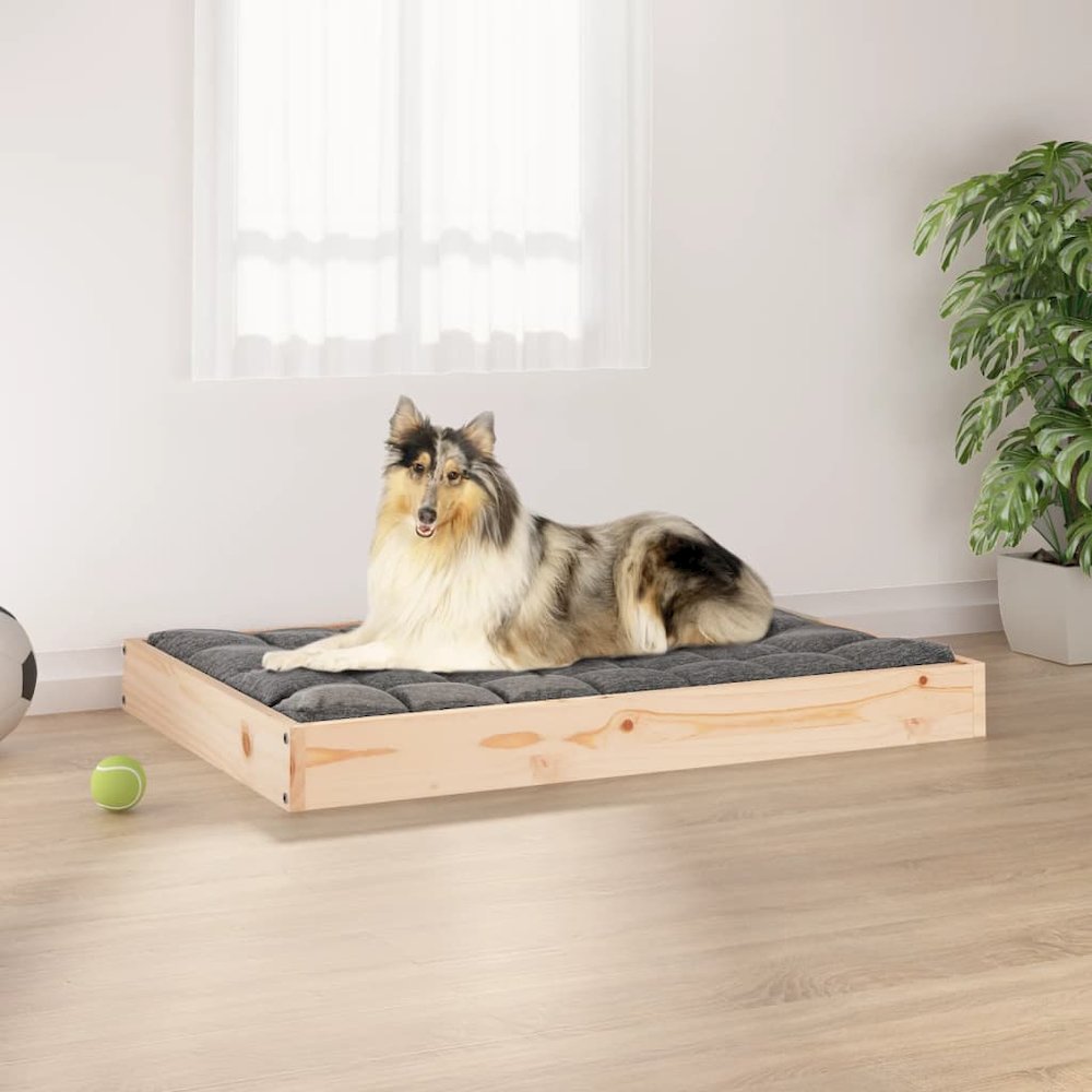 Dog Bed 36"x25.2"x3.5" Solid Wood Pine. Picture 1
