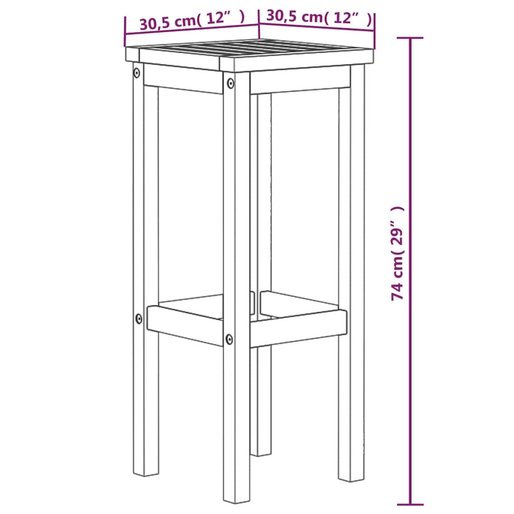 Bar Stool Set of 4 Natural wood. Picture 5