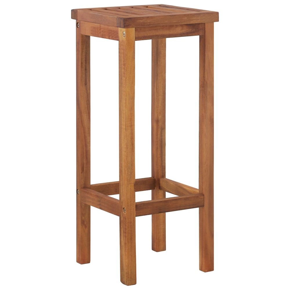 Garden Bar Set Brown Solid Acacia wood Medium Footrest. Picture 9