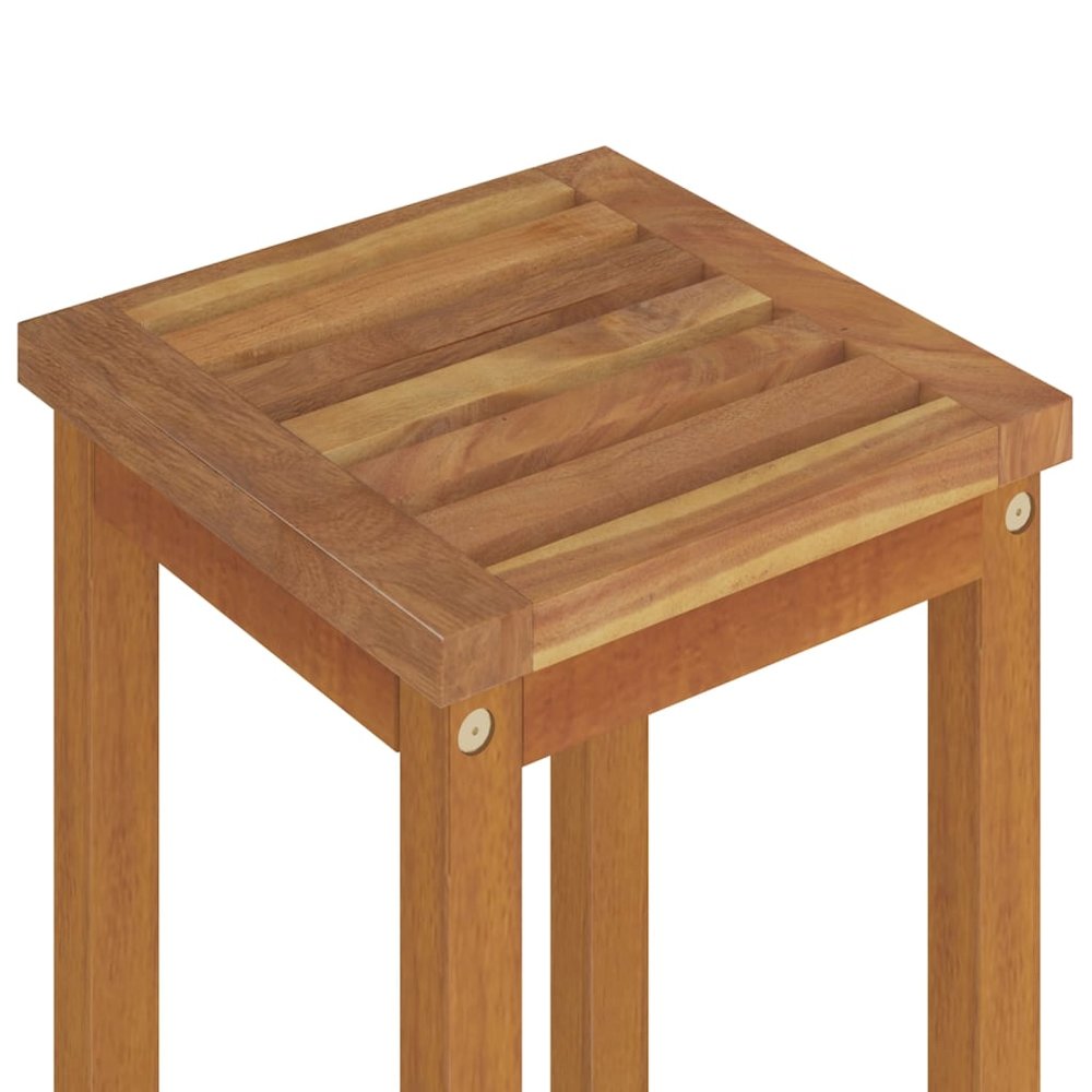 Garden Bar Set Brown Solid Acacia wood Medium Footrest. Picture 11