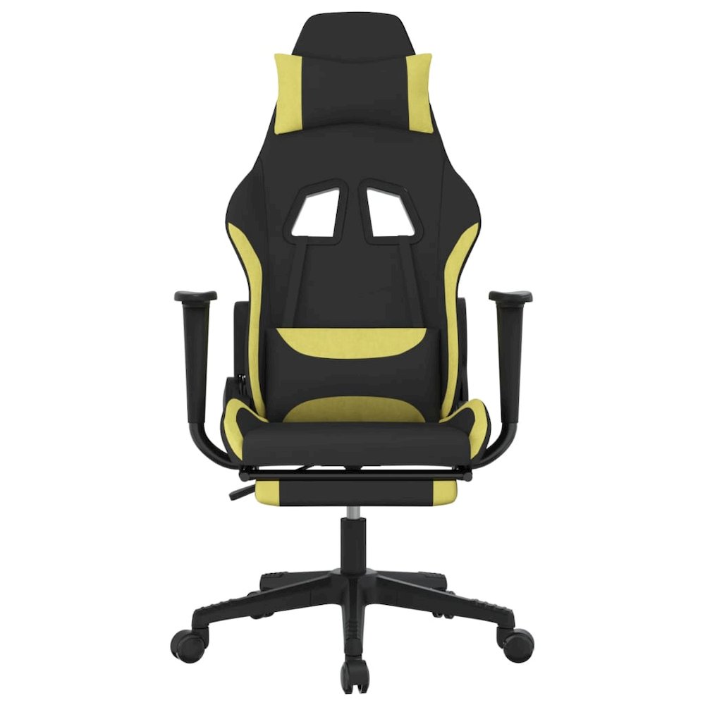 Gaming Chair Black and Light Green. Picture 3