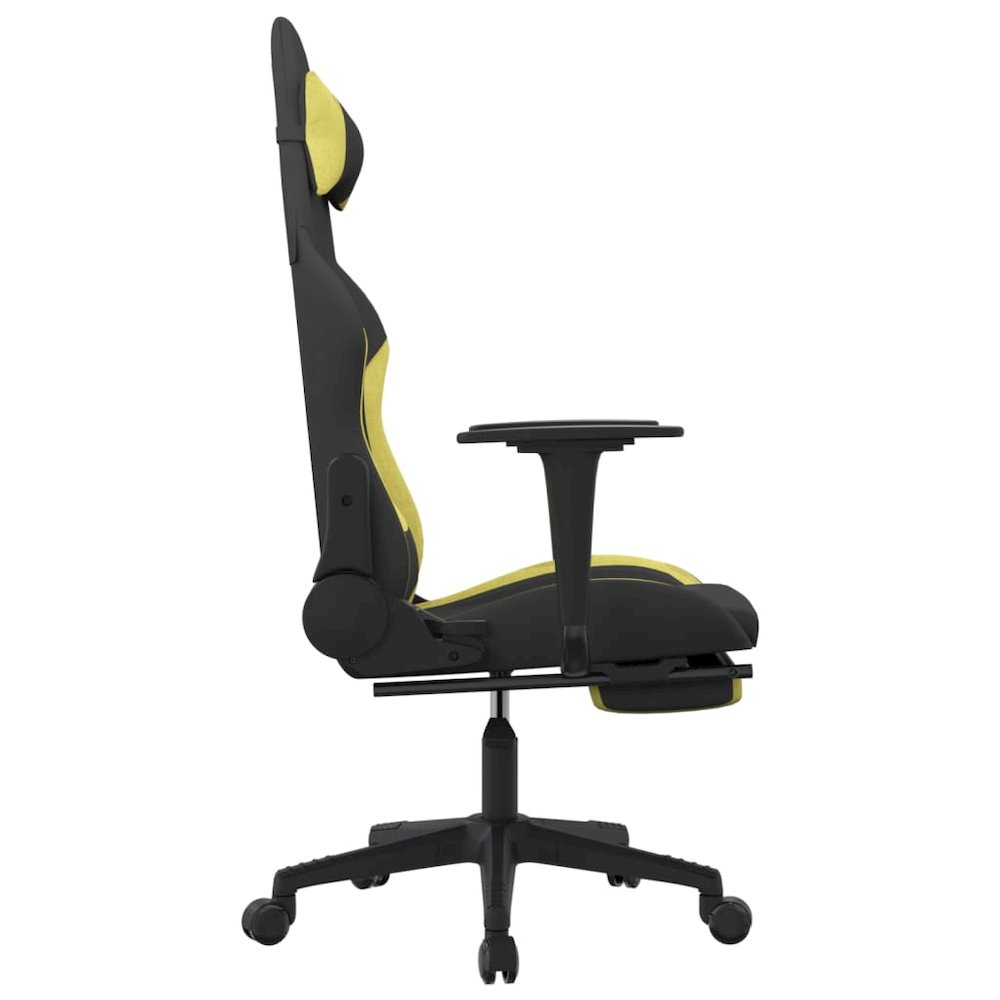 Gaming Chair Black and Light Green. Picture 4
