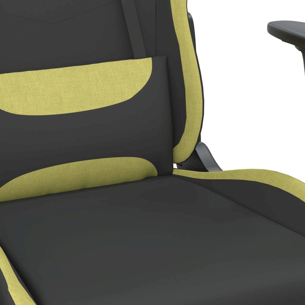 Gaming Chair Black and Light Green. Picture 7