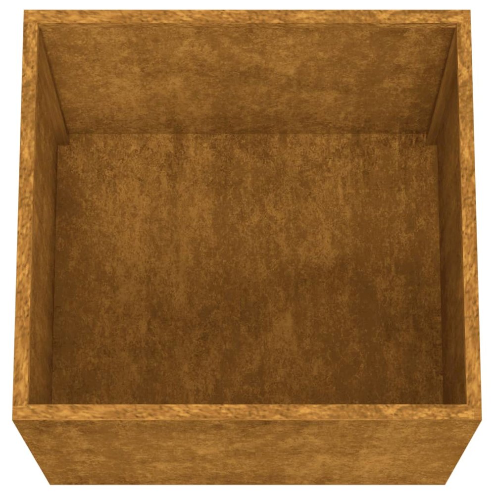 Planter Set of 2 Starts as natural metal color, turns rusty. Picture 8