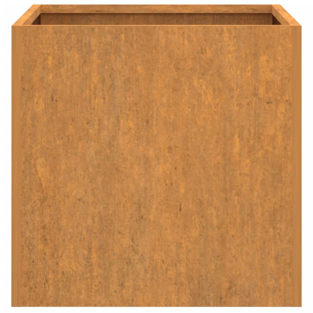Planter Set of 2 Rusty Corten Steel Medium Durable. Picture 7