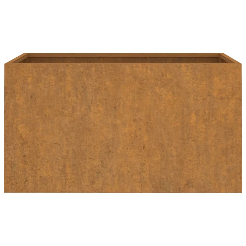 Planter Rusty Corten Steel Medium Durable Planter Rectangular. Picture 5