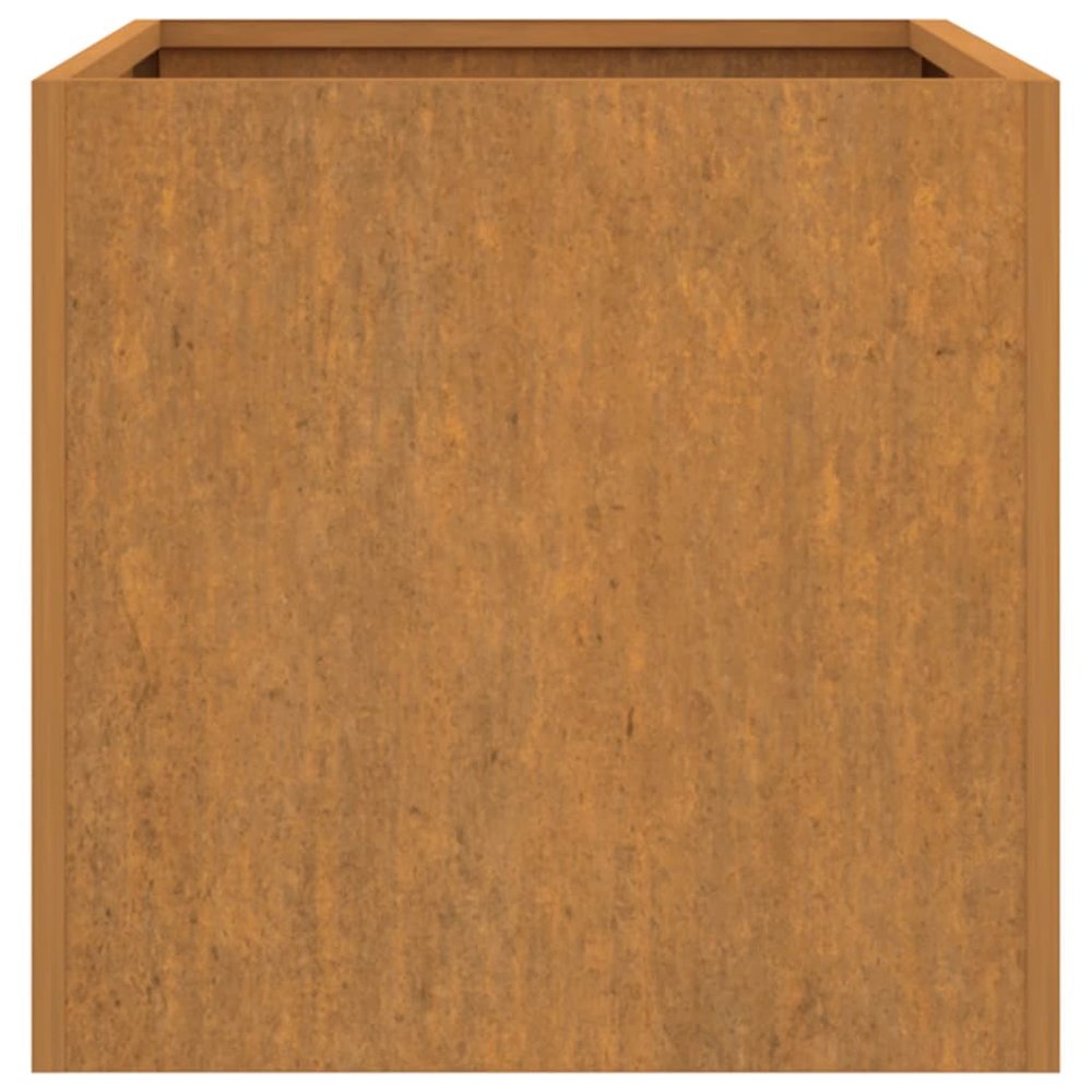 Planter Rusty Corten Steel Medium Durable Planter Rectangular. Picture 6