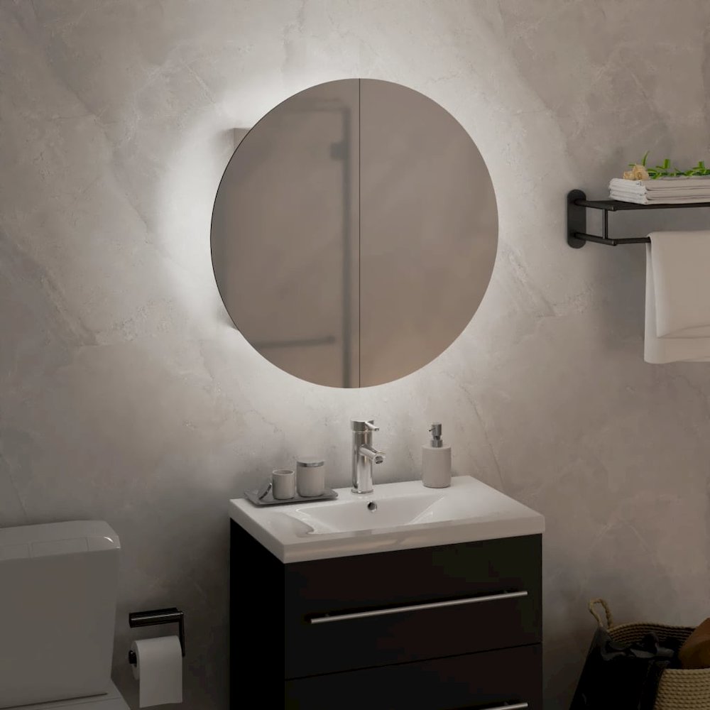 Bathroom Cabinet White Engineered wood Medium Bathroom Cabinet. Picture 3