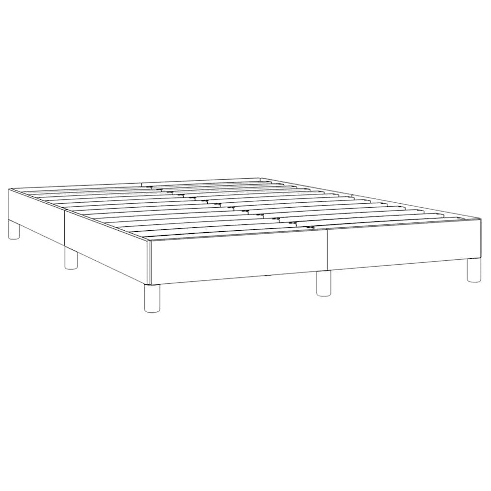 Bed Frame Light gray Polyester Queen Bed Frame Rectangular. Picture 10
