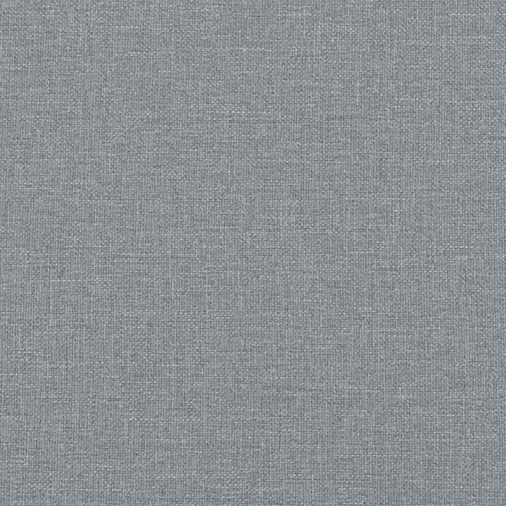 Bed Frame Light Grey Polyester, Plywood, Engineered Wood Twin XL. Picture 9