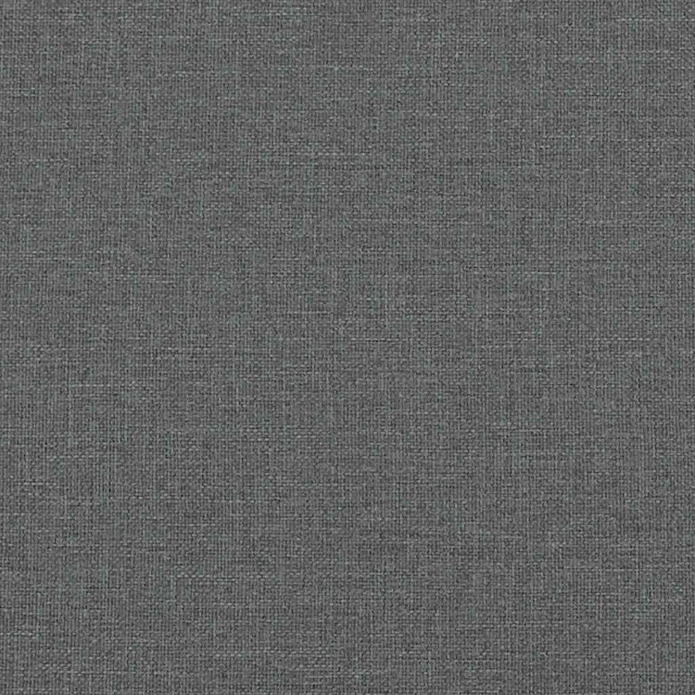 Bed Frame Dark Grey Polyester, Plywood, Engineered Wood Twin XL. Picture 9