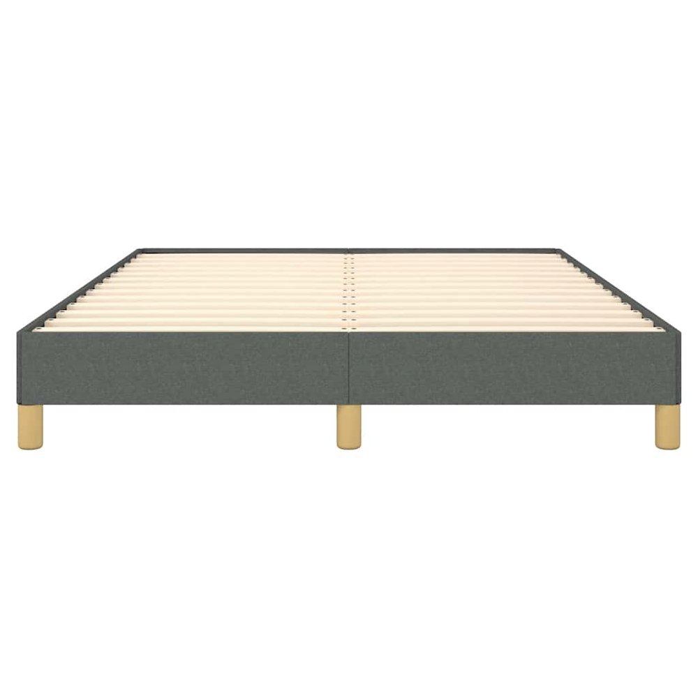 Bed Frame Dark Grey Fabric, plywood, engineered wood Queen. Picture 6