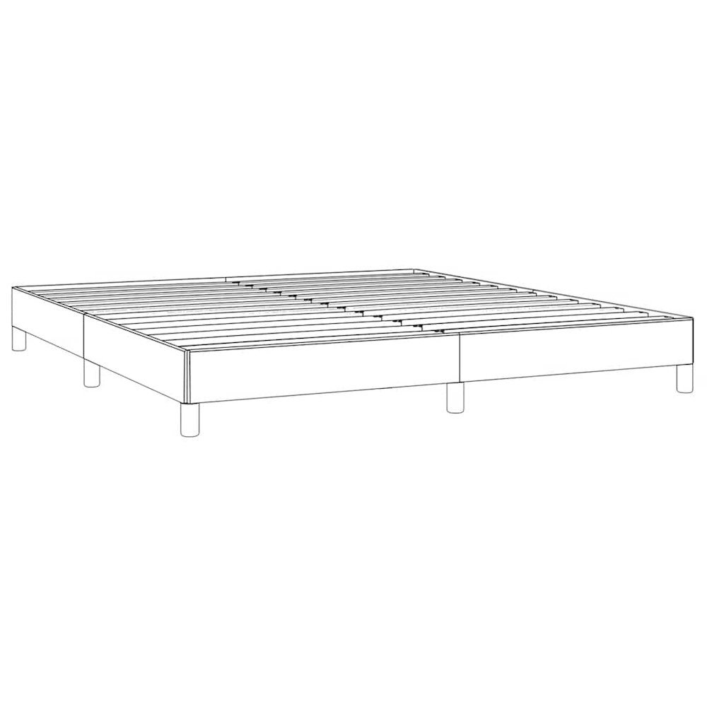Bed Frame Dark Grey Fabric, plywood, engineered wood Queen. Picture 10