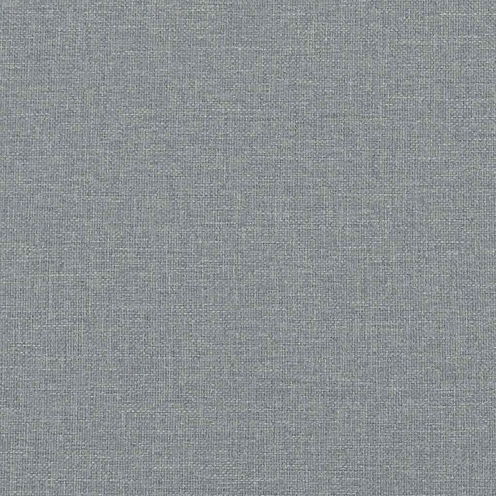Bed Frame Light grey 100% polyester, plywood, engineered wood King. Picture 10