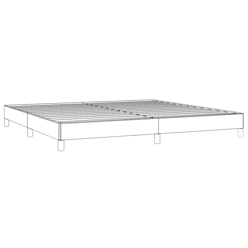 Bed Frame Dark Gray 100% Polyester, Plywood, Engineered Wood King. Picture 10