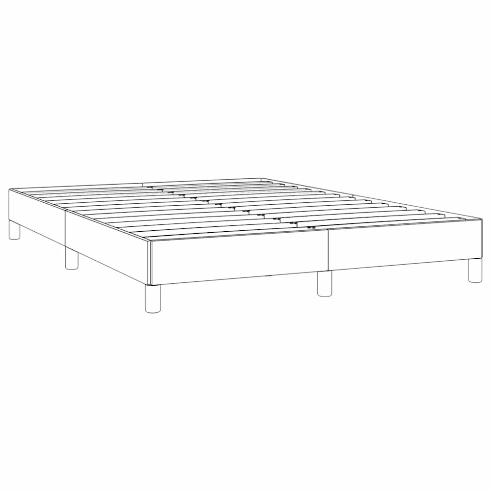 Bed Frame Black Faux leather, plywood, engineered wood Full. Picture 10