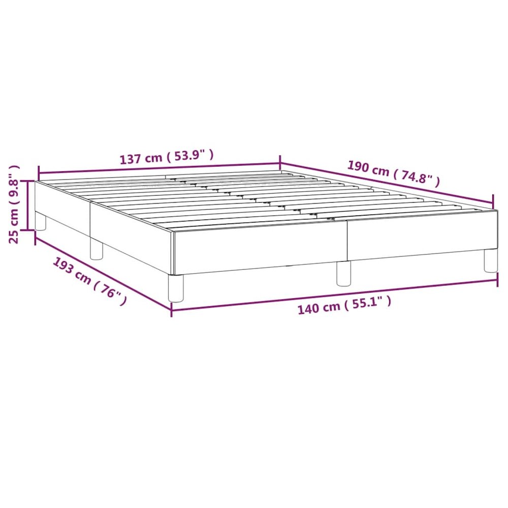 Bed Frame White Faux leather, Plywood, Engineered wood Full. Picture 9