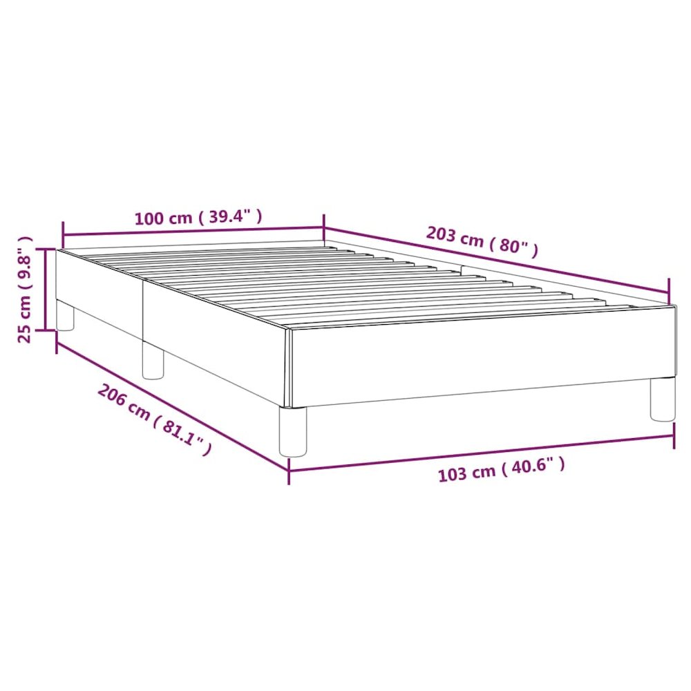 Bed Frame Light Grey. Picture 9